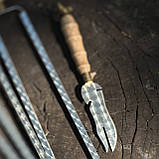 Набір шампурів КОЛЧАН БАРАНЯЧИЙ РІГ в шкіряному чохлі, фото 5