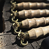 Набір шампурів КОЛЧАН БАРАНЯЧИЙ РІГ в шкіряному чохлі, фото 10