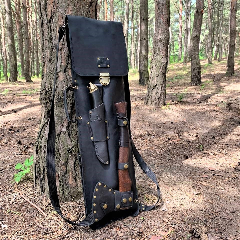 Набір шампурів ШЕРИФ в шкіряному чохлі, фото 1