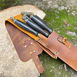 Набір шампурів ЛИЦАР МАХ в шкіряному чехлі, фото 2
