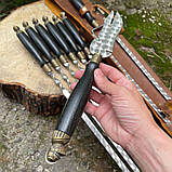Набір шампурів ЛИЦАР МАХ в шкіряному чехлі, фото 3