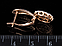 Класичні сережки з цирконами, англійський замок 000011, фото 2
