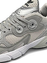 Жіночі кросівки Adidas Astir Originals Gray Silver Кеди Адідас Астір сірі щільна сітка демісезон, фото 4