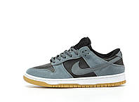 Мужские кроссовки Nike SB Dunk (черные с синим) модные повседневные демисезонные кроссовки 14542 Найк 45 тренд