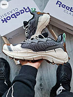 Мужские демисезонные кроссовки Reebok Zig Kinetica II Edge gore-tex Pure Gray (серые) модные 1286TP Рибок