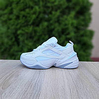 Женские демисезонные кроссовки Nike M2K Tekno (белые с серым) низкие стильные кроссовки 20818 Найк cross