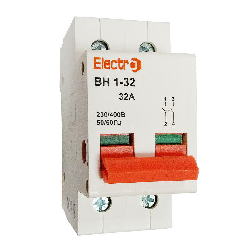 Вимикач навантаження ВН 1-32 2Р 63A 230/380В Electro