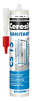 Герметик силиконовый Ceresit CS 15 санитарный, белый, 280 мл