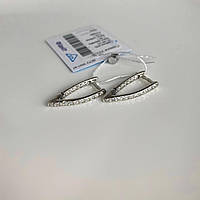 Срібні сережки Смарагдова Доріжка Білі