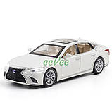 Машинка Lexus LS500H моделька іграшка металева колекційна 16 см Білий (59410), фото 5