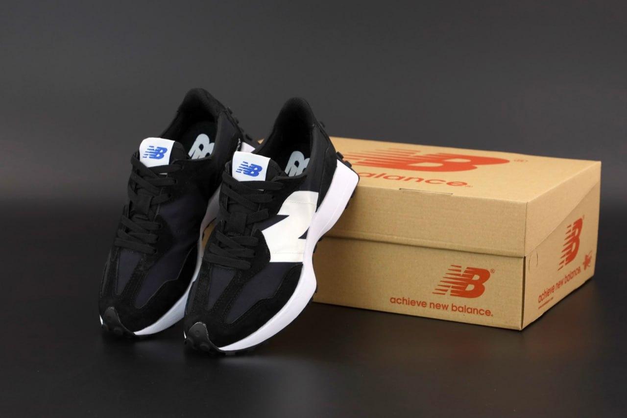 Жіночі демісезонні кросівки New Balance (чорні з білим) стильні спортивні кроси 12540 Нью Беленс vkross, фото 1