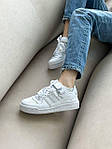 Чоловічі кросівки Adidas Forum Low White (білі) стильні повсякденні кроси A00107 Адідас топ, фото 3