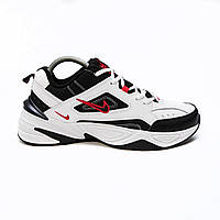 Мужские демисезонные кроссовки Nike M2K Tekno (белые с черным) низкие стильные кроссовки 1379 Найк vkross