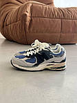 Чоловічі демісезонні кросівки New Balance 2002R (біло-сині) спортивні стильні кроси NB0058 Нью Беленс топ, фото 4