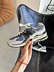 Чоловічі демісезонні кросівки New Balance 2002R (біло-сині) спортивні стильні кроси NB0058 Нью Беленс топ, фото 3