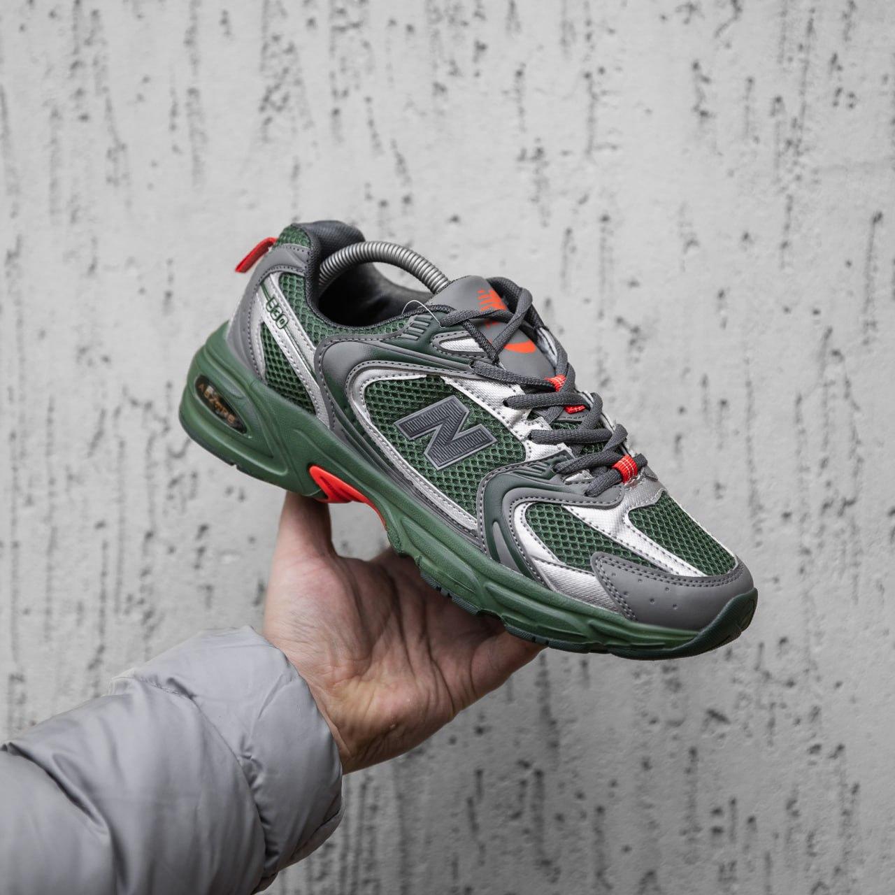 Чоловічі кросівки New Balance 550 (сіро-зелені) стильні спортивні кроси 2557 Нью Беленс vkross, фото 1