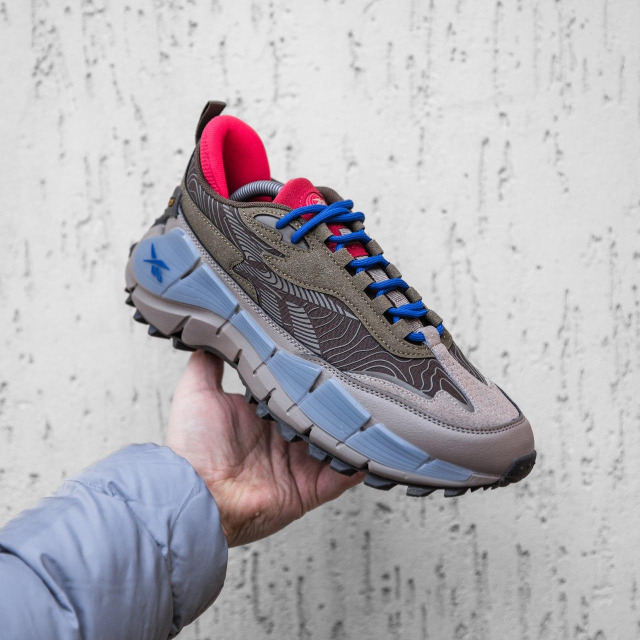 Чоловічі кросівки Reebok Zig Kinetica 2.5 Edge (сіро-блакитні) повсякденні кросівки 2561 Рибок vkross, фото 1