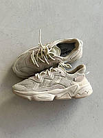 Женские демисезонные кроссовки Adidas Ozweego Beige (бежевые) стильные повседневные кроссы A0046 Адидас топ