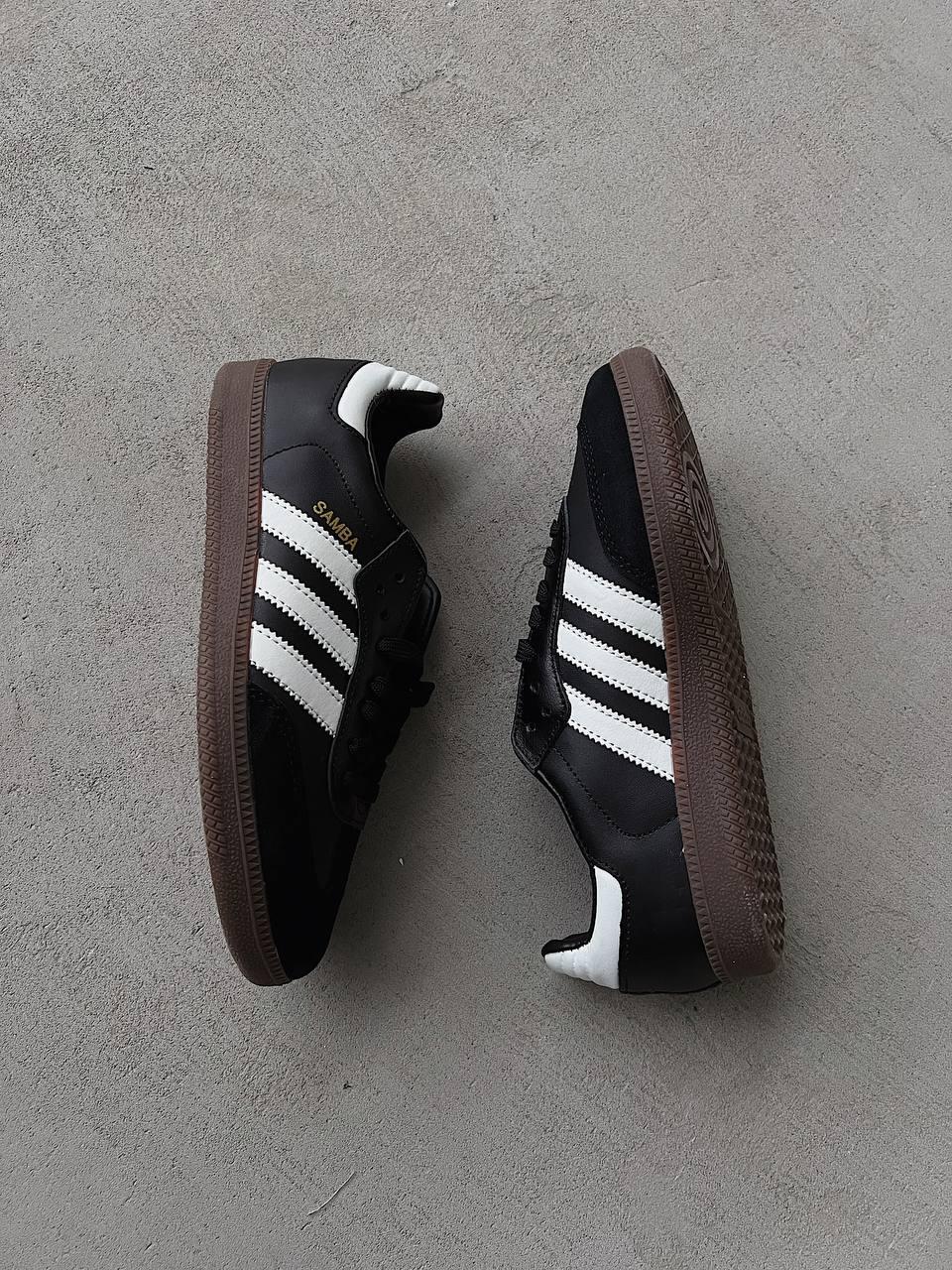 Чоловічі кросівки Adidas Samba Black (чорні) стильні повсякденні кроси AS046 Адідас топ, фото 1
