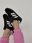Чоловічі кросівки Adidas Samba Black (чорні) стильні повсякденні кроси AS046 Адідас топ, фото 8