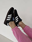Чоловічі кросівки Adidas Samba Black (чорні) стильні повсякденні кроси AS046 Адідас топ, фото 2