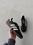 Чоловічі кросівки Adidas Samba Black (чорні) стильні повсякденні кроси AS046 Адідас топ, фото 6