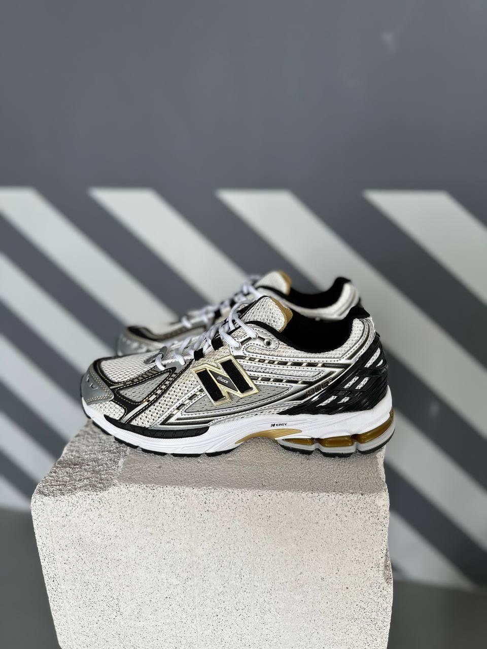 Чоловічі кросівки New Balance 1906R White Gold Silver Black (біло-чорні) спортивні art0562 НБ vkross