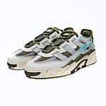 Чоловічі кросівки Adidas Niteball (сірі із зеленим) стильні повсякденні кроси 2551 Адідас топ, фото 2