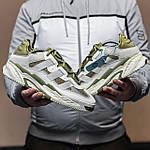 Чоловічі кросівки Adidas Niteball (сірі із зеленим) стильні повсякденні кроси 2551 Адідас топ, фото 9