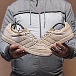 Чоловічі кросівки Adidas Samba (бежеві) стильні повсякденні кроси 2554 Адіас топ, фото 5