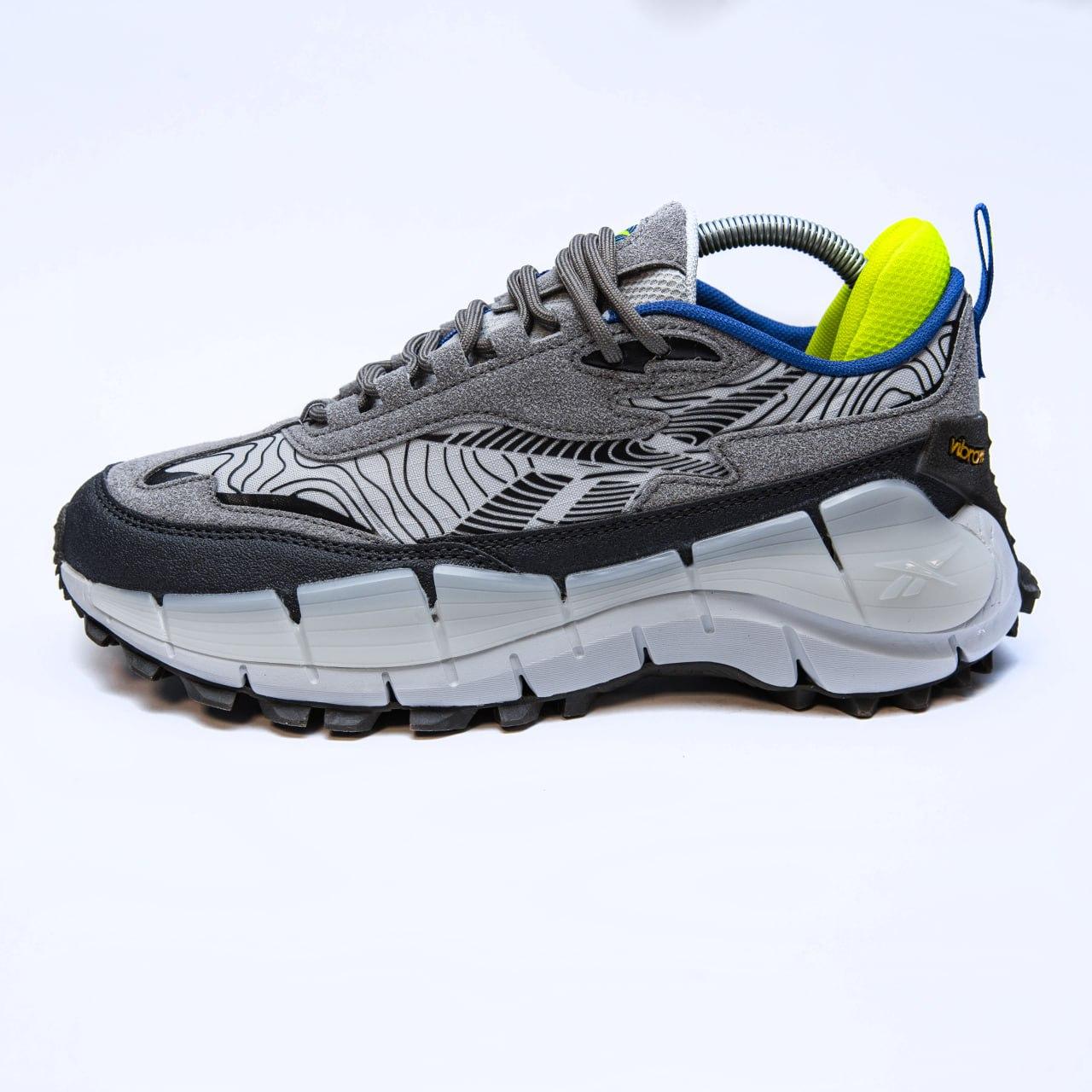 Чоловічі весняні кросівки Reebok Zig Kinetica 2.5 Edge (сірі) модні повсякденні кросівки 2559 Рибок топ, фото 1