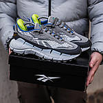 Чоловічі весняні кросівки Reebok Zig Kinetica 2.5 Edge (сірі) модні повсякденні кросівки 2559 Рибок топ, фото 7