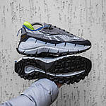 Чоловічі весняні кросівки Reebok Zig Kinetica 2.5 Edge (сірі) модні повсякденні кросівки 2559 Рибок топ, фото 8