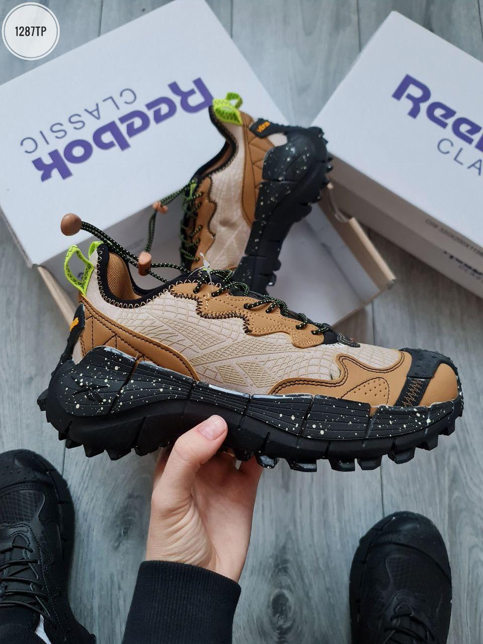 Чоловічі кросівки Reebok Zig Kinetica II Edge gore-tex Brown/Beige (коричневі з бежевим) модні 1287TP Рибок vkross