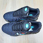 Чоловічі кросівки Nike TN AIR (чорні) низькі стильні кросівки 11022 Найк топ, фото 9