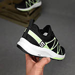 Чоловічі кросівки SALOM0N SUPO (чорні із салатовим) низькі повсякденні кроси 11103 Саломон топ, фото 2