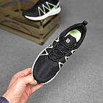 Чоловічі кросівки SALOM0N SUPO (чорні із салатовим) низькі повсякденні кроси 11103 Саломон топ, фото 4