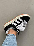 Чоловічі кросівки Adidas Campus OOS Black Premium (чорні) повсякденні кроси A00125 Адідас топ, фото 4