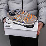 Чоловічі кросівки Asics Ael-Sonoma 15-50 (бежеві з жовтогарячим) модні низькі кросівки 2582 Асікс топ, фото 3