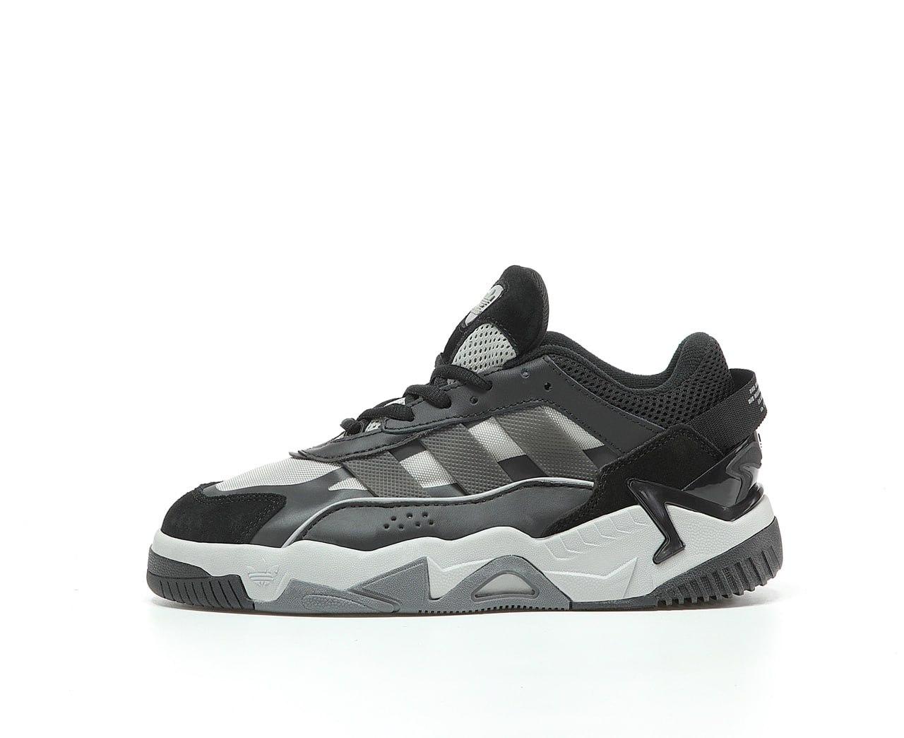 Чоловічі кросівки Adidas Niteball (чорні із сірим) стильні повсякденні кроси 14540 Адідас топ, фото 1