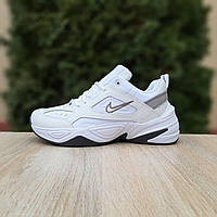 Женские демисезонные кроссовки Nike M2K Tekno (белые с черным) низкие стильные кроссовки 20868 Найк vkross