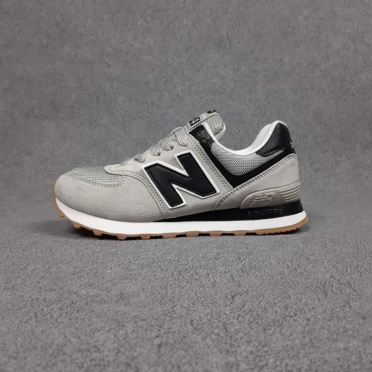 Чоловічі демісезонні кросівки New Balance 574 (світло сірі) спортивні стильні кроси 11109 Нью Беленс топ, фото 1