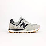 Чоловічі демісезонні кросівки New Balance 574 (світло сірі) спортивні стильні кроси 11109 Нью Беленс топ, фото 3