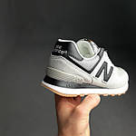Чоловічі демісезонні кросівки New Balance 574 (світло сірі) спортивні стильні кроси 11109 Нью Беленс топ, фото 4