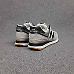 Чоловічі демісезонні кросівки New Balance 574 (світло сірі) спортивні стильні кроси 11109 Нью Беленс топ, фото 10