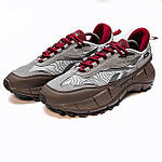 Чоловічі кросівки Reebok Zig Kinetica 2.5 Edge (сірі з коричневим) модні кросівки 2589 Рібок топ, фото 2