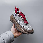 Чоловічі кросівки Reebok Zig Kinetica 2.5 Edge (сірі з коричневим) модні кросівки 2589 Рібок топ, фото 3