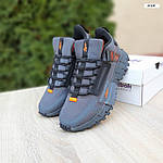 Чоловічі кросівки Reebok Zig Kinetica Edge (сірі з жовтогарячим) повсякденні кросівки 11133 Рибок топ, фото 7