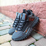 Чоловічі кросівки Reebok Zig Kinetica Edge (сірі з жовтогарячим) повсякденні кросівки 11133 Рибок топ, фото 10