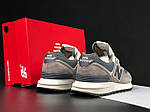 Чоловічі демісезонні кросівки New Balance 574 classic (сірі з чорним) спортивні стильні кроси 12057 НБ топ, фото 3